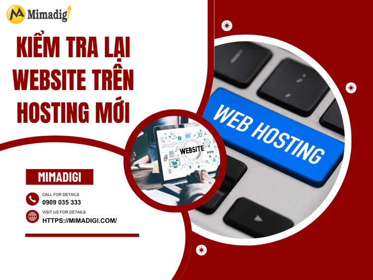 Kiểm tra lại website trên hosting mới tại MIMA