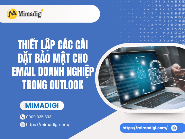 Setting up security settings for business email in Outlook at MIMA