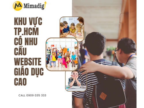 Thiết kế website trường học – trung tâm đào tạo tại TP.HCM của mimadigi