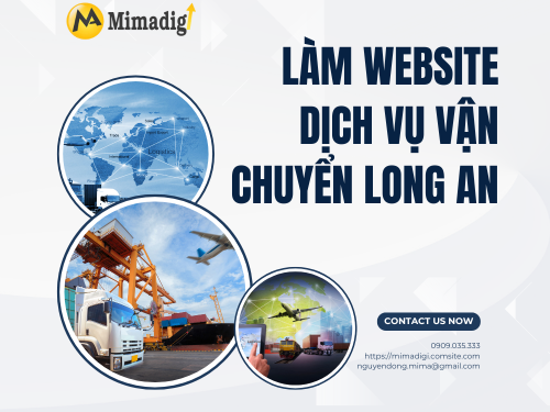 Làm website dịch vụ vận chuyển Long An của mimadigi