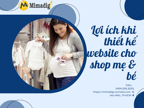 Thiết kế website shop mẹ & bé tại mimadigi