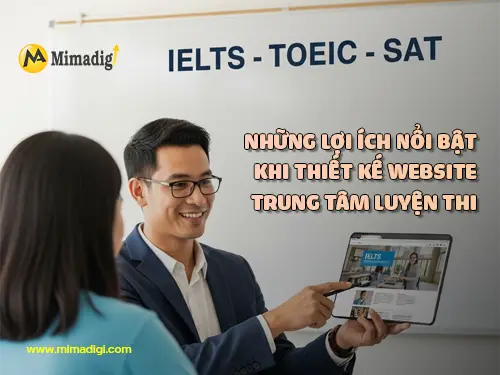 Thiết kế website trung tâm luyện thi tại mimadigi