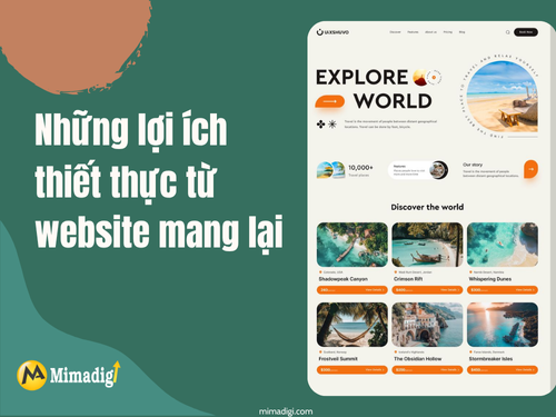 Thiết kế website công ty du lịch tại Vũng Tàu của MimaDigi