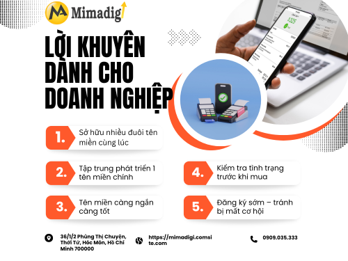 Nên mua tên miền .com, .vn hay .net? Ưu nhược điểm từng loại cùng MIMADIGI