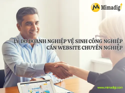 Thiết kế website dịch vụ vệ sinh công nghiệp tại mimadigi