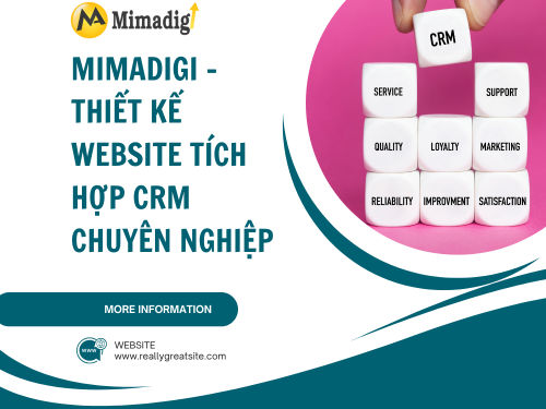 Website tích hợp hệ thống CRM tại mimadigi