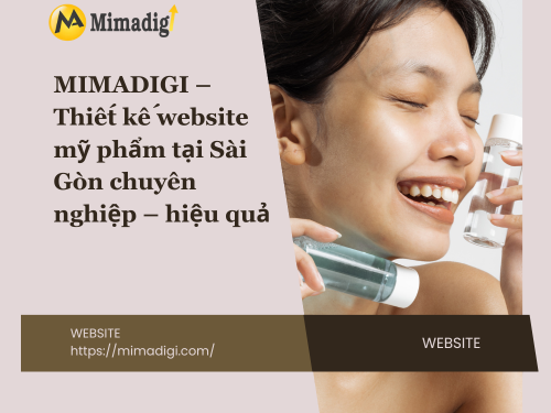 Thiết kế website bán mỹ phẩm online tại Sài Gòn của mimadigi