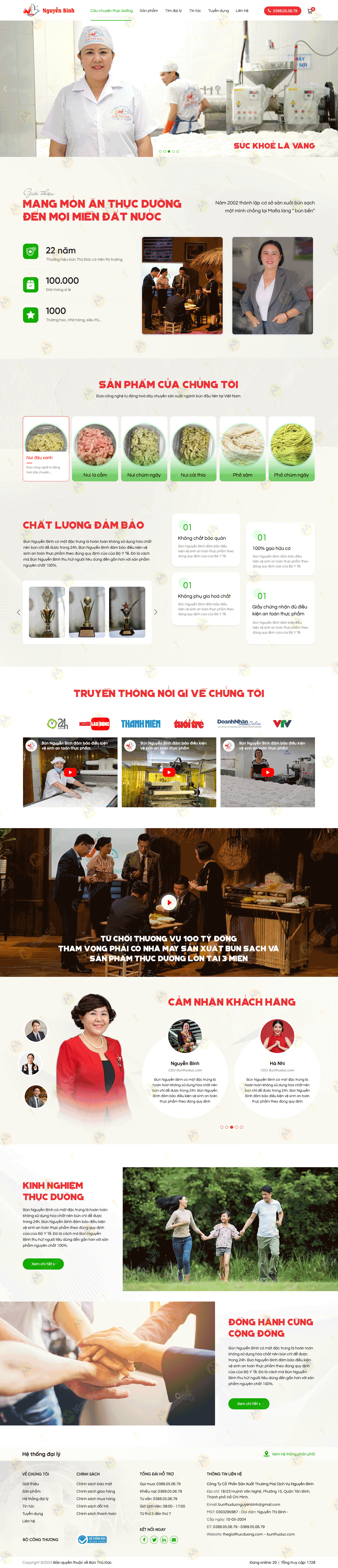 Bun Thu Duc – Nguyen Binh: The Essence of Fresh Rice Vermicelli in the Heart of Saigon with MIMA Web Design