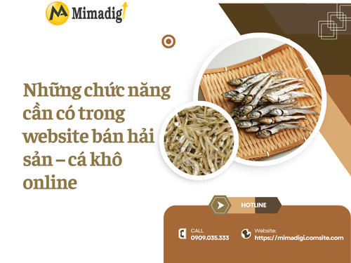 Thiết kế website bán hải sản – cá khô online tại mimadigi