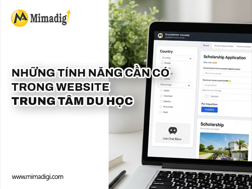 Thiết kế website trung tâm du học – tư vấn tại mimadigi