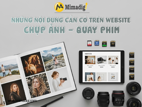 Thiết kế website dịch vụ chụp ảnh – quay phim tại mimadigi