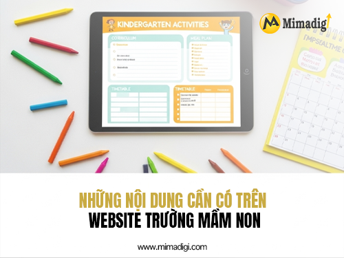 Thiết kế website trường mầm non tại mimadigi