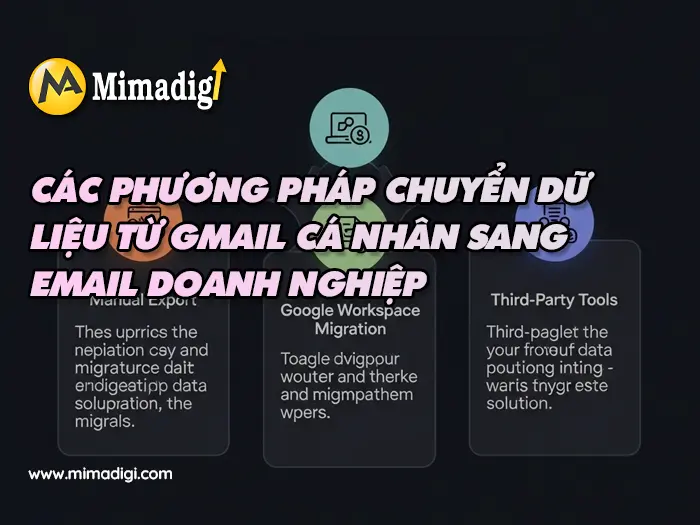 Email doanh nghiệp: Cách chuyển dữ liệu từ Gmail cá nhân tại mimadigi