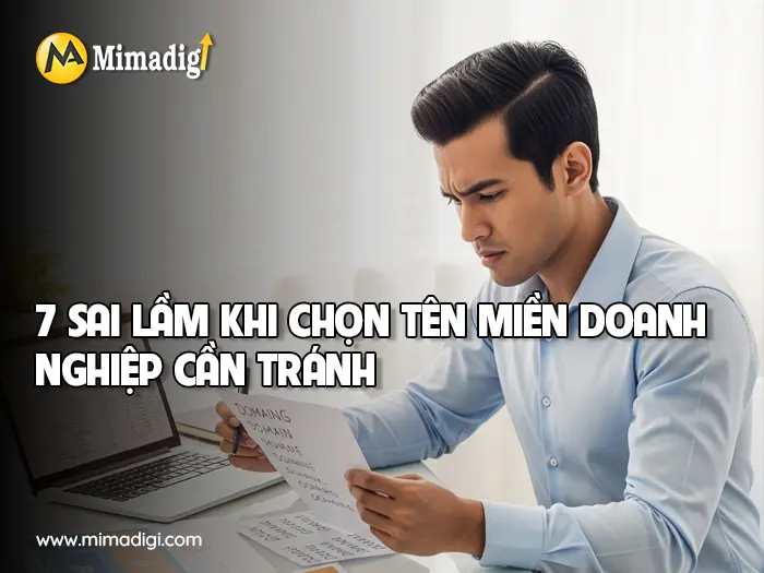 Sai lầm khi chọn tên miền. Công ty mimadigi