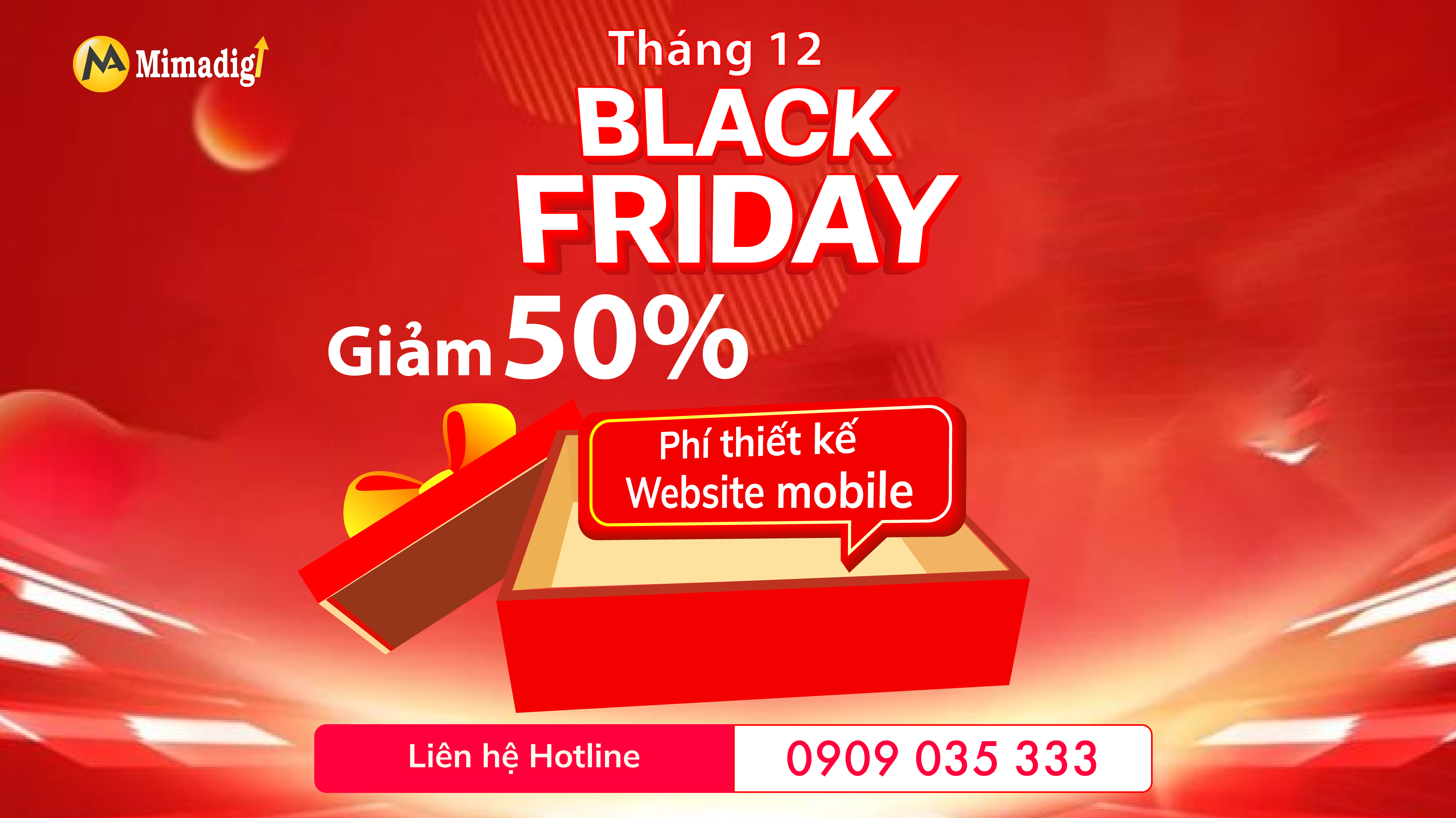 BLACK FRIDAY MIMA – GIẢM 50% PHÍ THIẾT KẾ WEBSITE MOBILE