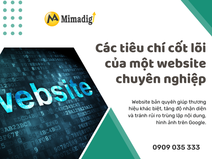 Các tiêu chí cốt lõi của một website chuyên nghiệp tại Sài Gòn