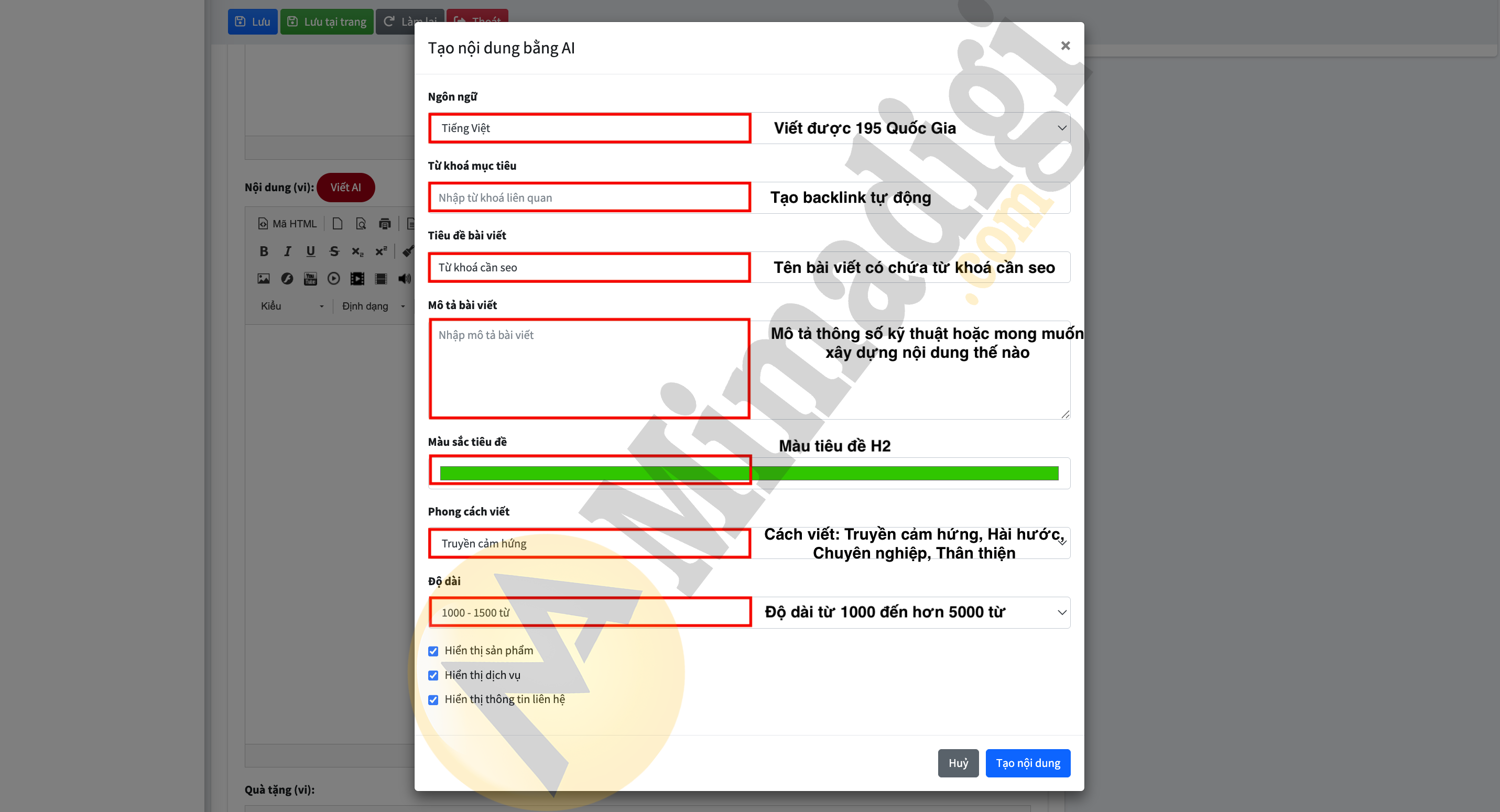 Lợi ích website AI Content SEO
