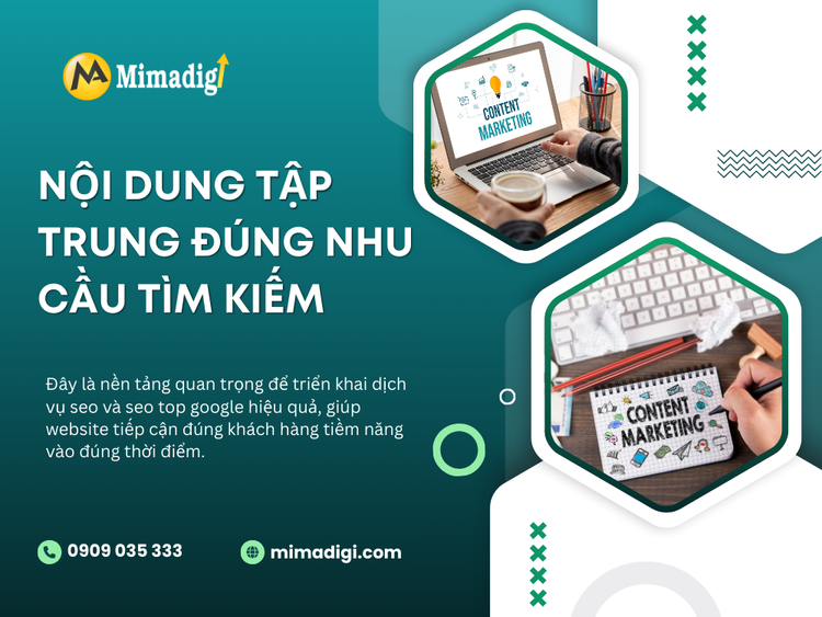 Content focused on customers' exact search needs