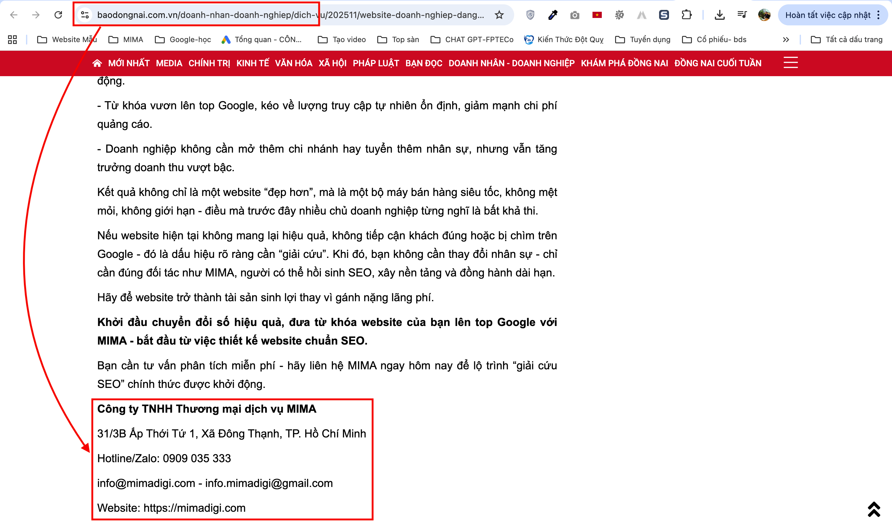 Thiết Kế Website Đồng Nai
