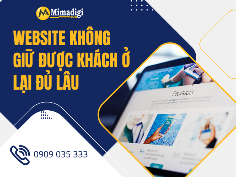 Website không giữ được khách ở lại đủ lâu