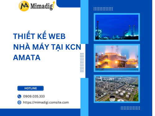 Thiết kế web nhà máy tại KCN Amata của mimadigi