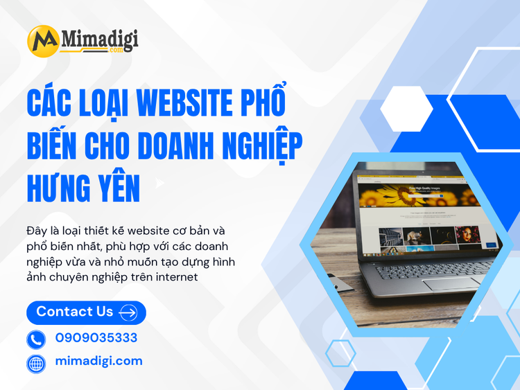 Các Loại Website Phổ Biến Cho Doanh Nghiệp Hưng Yên