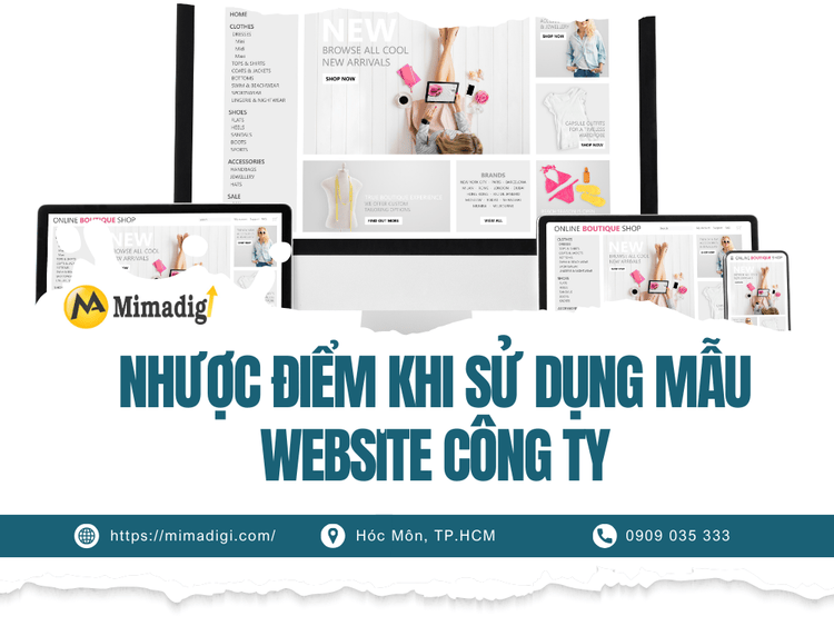 Disadvantages of using company website templates at MIMA