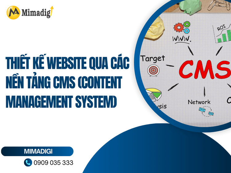 Website design through CMS platforms (Content Management System) at MIMA