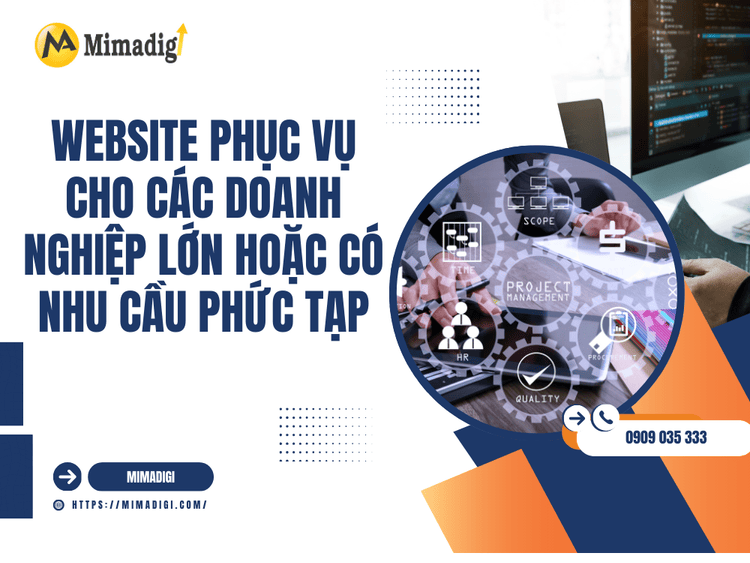 Website serving large businesses or those with complex needs at MIMA