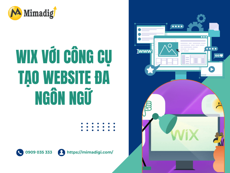 Wix với công cụ tạo website đa ngôn ngữ tại MIMA