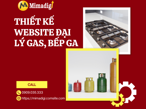 Thiết kế website đại lý gas, bếp ga tại mimadigi