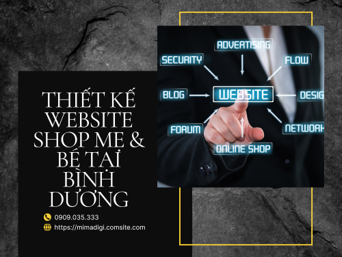 Thiết kế website shop mẹ & bé tại Bình Dương của mimadigi