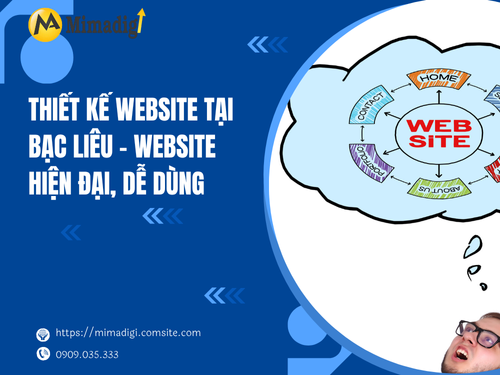 Thiết kế website tại Bạc Liêu – Website hiện đại, dễ dùng của mimadigi