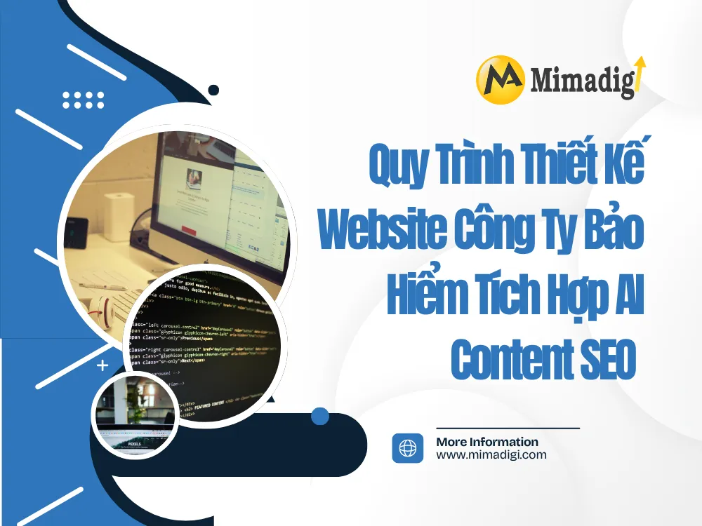 Quy Trình Thiết Kế Website Công Ty Bảo Hiểm Tích Hợp AI Content SEO tại mima