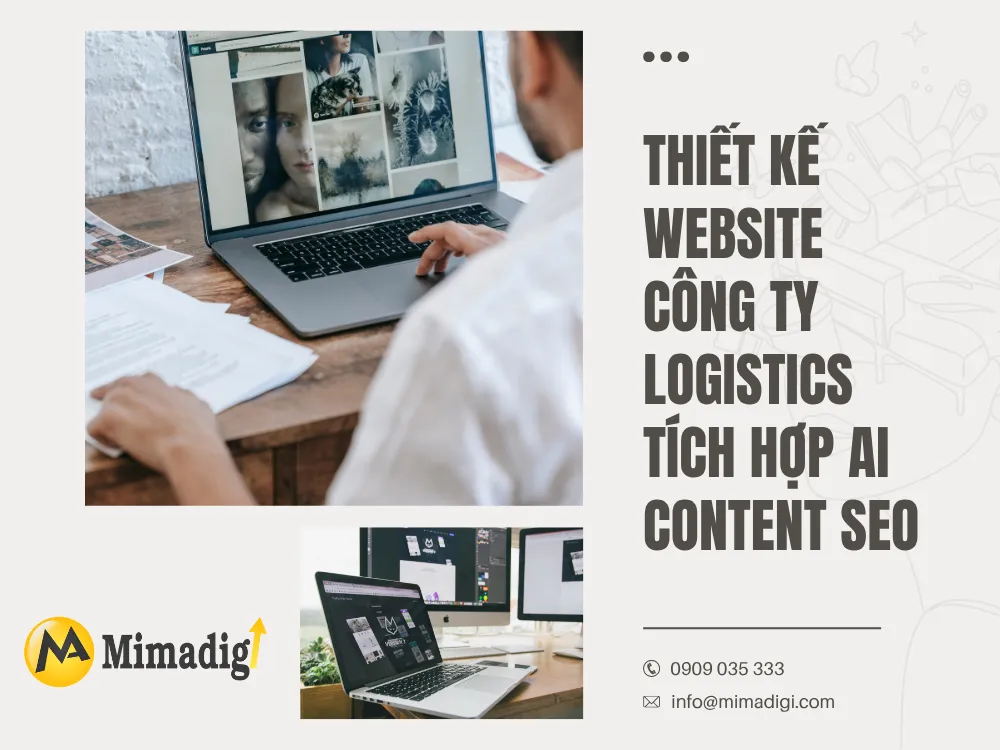 Thiết Kế Website Công Ty Logistics Tích Hợp AI Content SEO tại mima