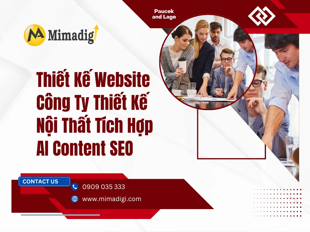 Thiết Kế Website Công Ty Thiết Kế Nội Thất Tích Hợp AI Content SEO tại mima