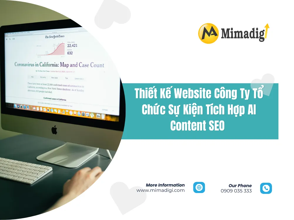 Thiết Kế Website Công Ty Tổ Chức Sự Kiện Tích Hợp AI Content SEO tại mima