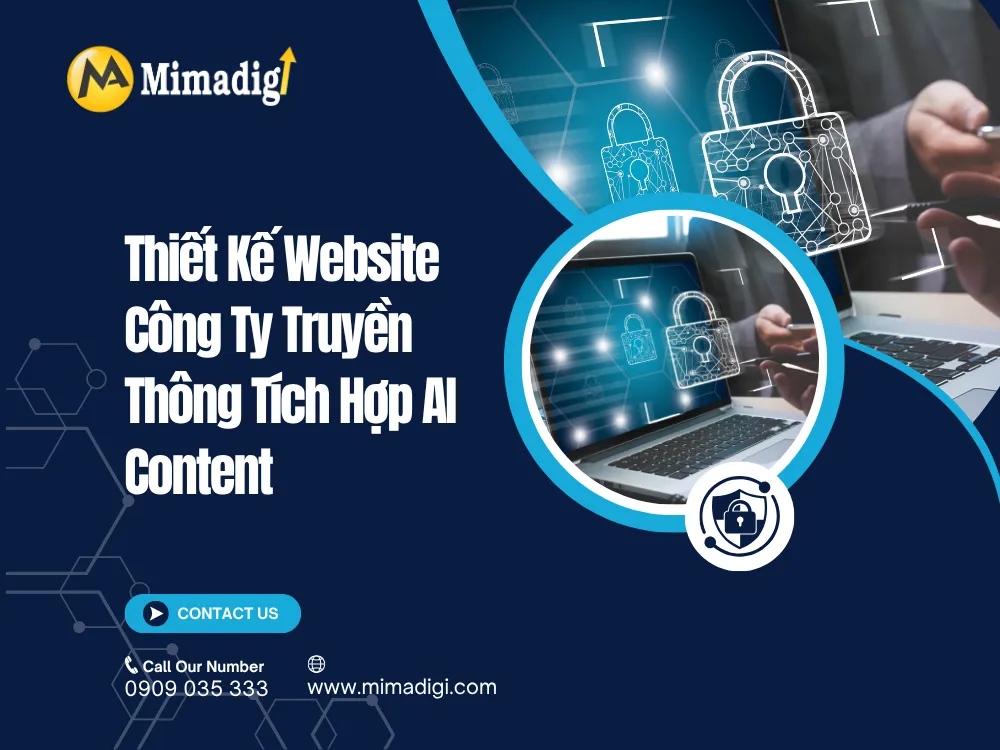 Thiết Kế Website Công Ty Truyền Thông Tích Hợp AI Content tại mima