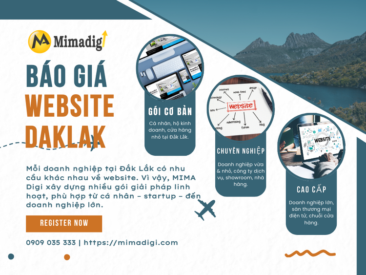 Bảng giá thiết kế website Đắk Lắk
