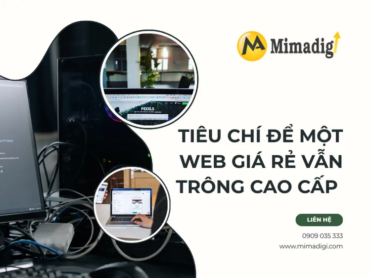 Tiêu chí để một web giá rẻ vẫn trông cao cấp tại mima