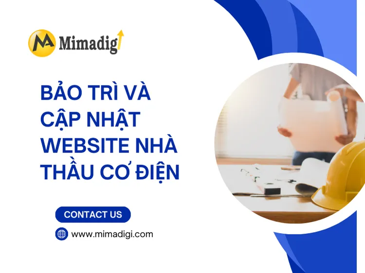 Bảo Trì và Cập Nhật Website Nhà Thầu Cơ Điện tại mima
