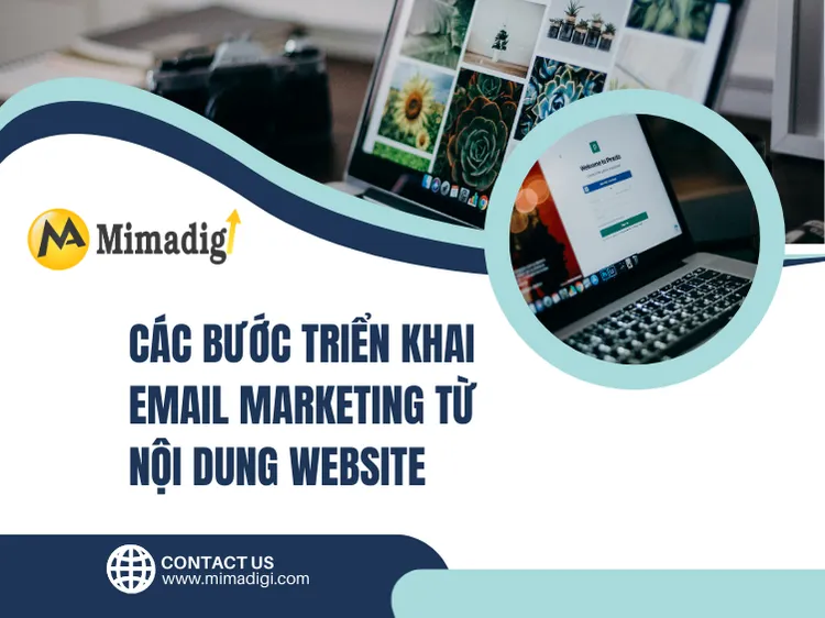 Steps to implement email marketing from website content at mima