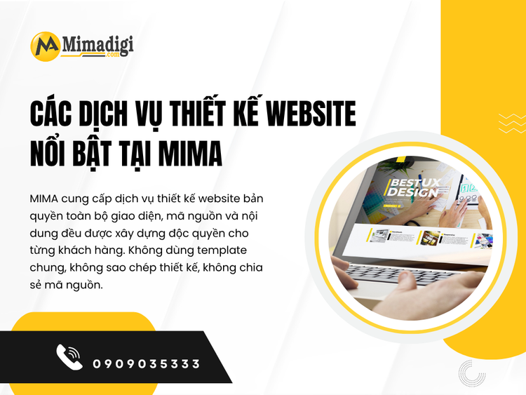 Featured Website Design Services at MIMA
