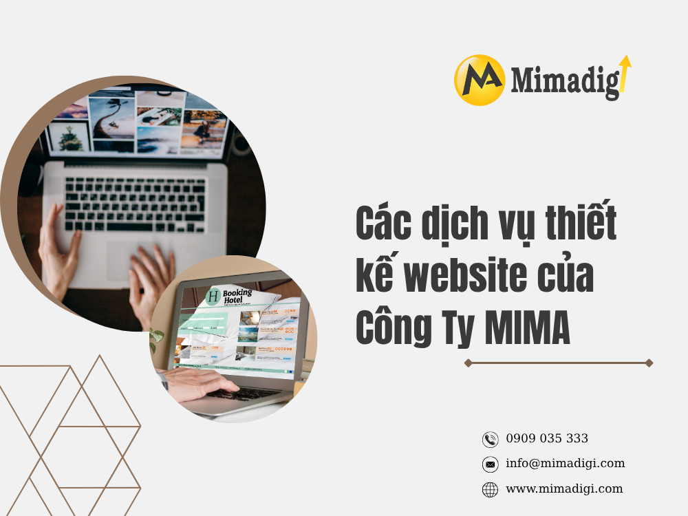 Các dịch vụ thiết kế website của Công Ty MIMA tại mima