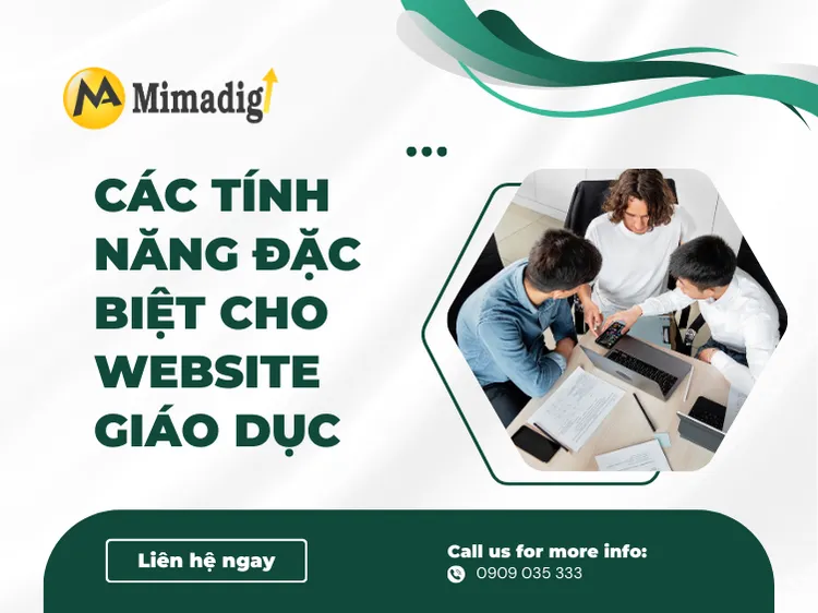Các tính năng đặc biệt cho website giáo dục tại mima