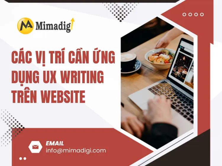 Positions where UX Writing needs to be applied on the website at mima