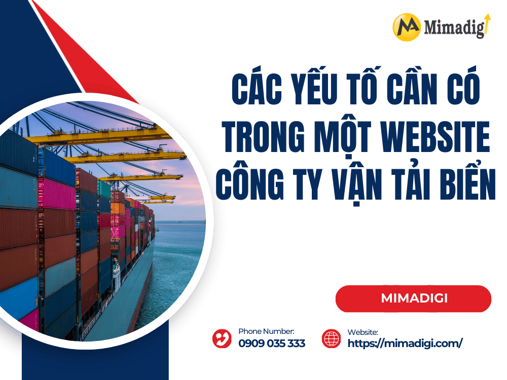 Elements Required in a Shipping Company Website at MIMA