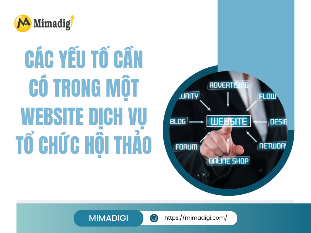 Elements needed in a conference organization service website at MIMA