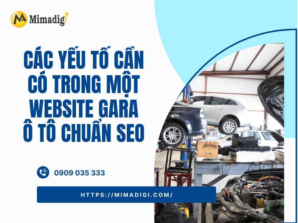 Essential elements of an SEO-ready auto garage website at MIMA