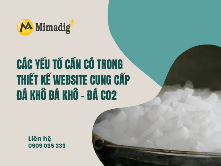 Elements needed in a dry ice supply website design at mima